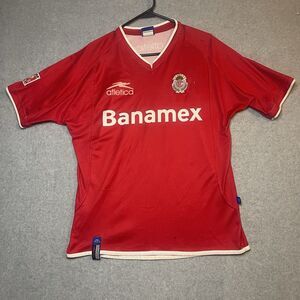 Vintage Y2K  Atletica Toluca Oscar #9 Soccer Jersey Mens Size L Match Worn